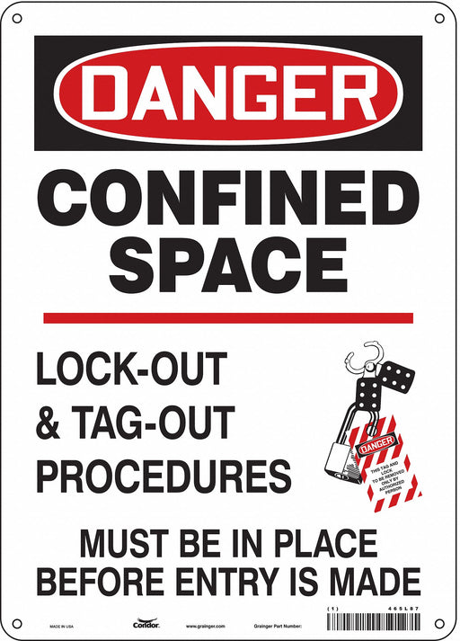 J8749 Safety Sign 14 inx10 in Polyethylene