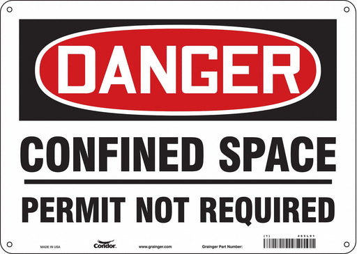 Safety Sign 10 inx14 in Aluminum