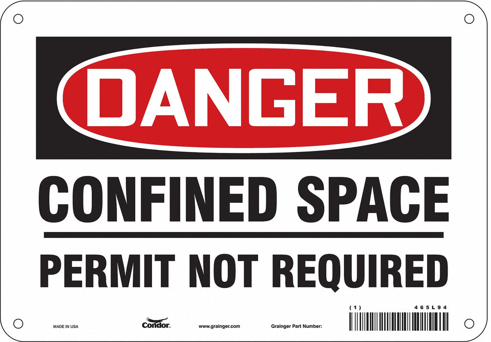 Safety Sign 7 inx10 in Polyethylene