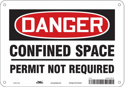 Safety Sign 7 inx10 in Polyethylene