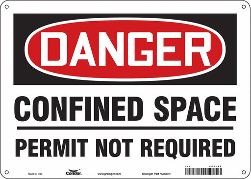 Safety Sign 10 inx14 in Polyethylene