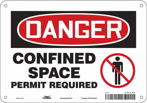 Safety Sign 7 in x 10 in Aluminum