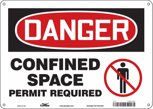 Safety Sign 10 inx14 in Aluminum