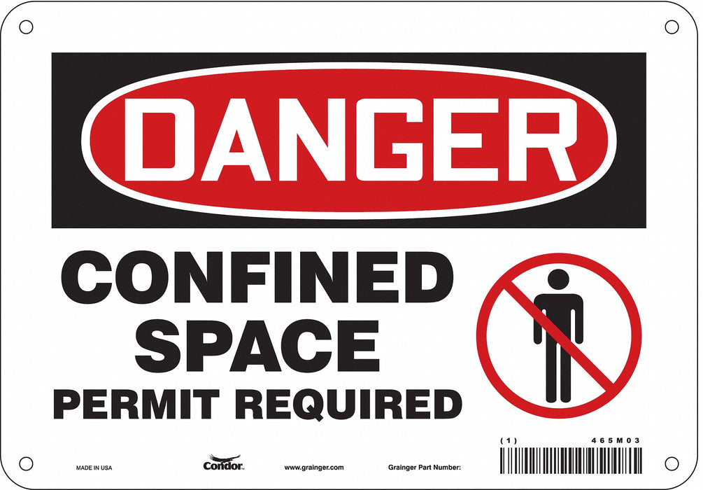 Safety Sign 7 inx10 in Polyethylene
