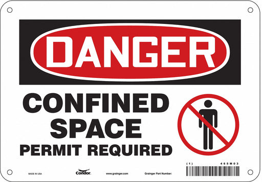 Safety Sign 7 inx10 in Polyethylene