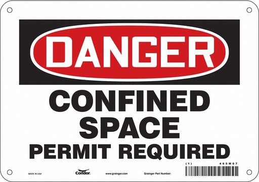 Safety Sign 7 in x 10 in Aluminum