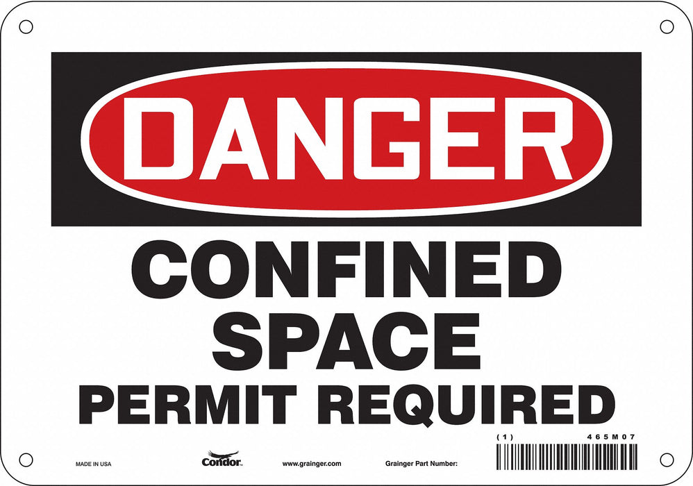 Safety Sign 7 in x 10 in Aluminum