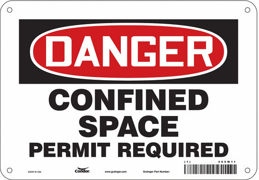 Safety Sign 7 inx10 in Polyethylene