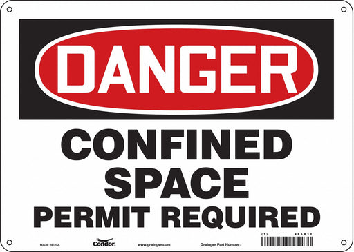 Safety Sign 10 inx14 in Polyethylene