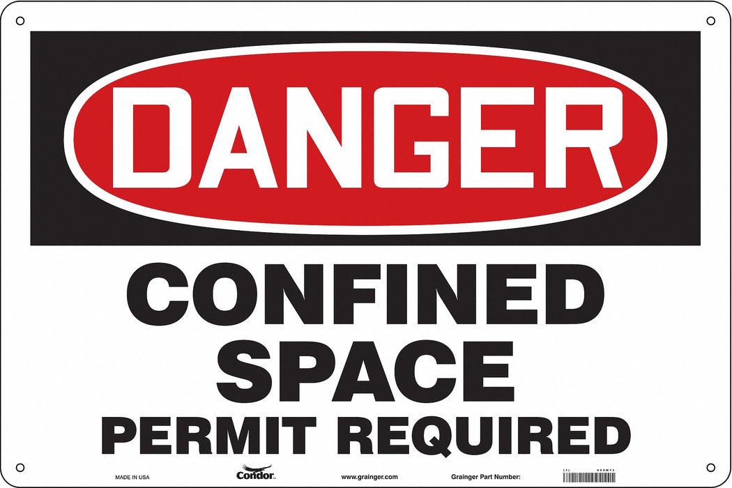 Safety Sign 24 in x 36 in Polyethylene