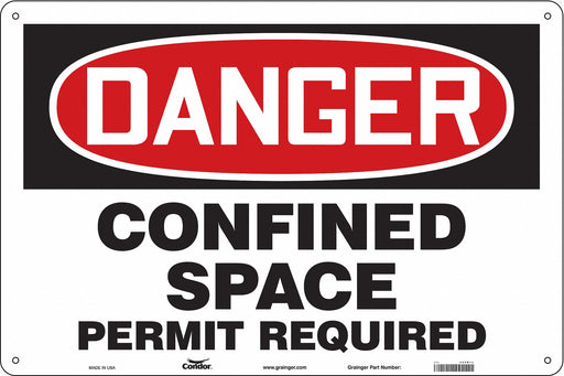 Safety Sign 24 in x 36 in Polyethylene