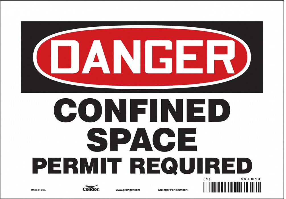 Safety Sign 7 inx10 in Vinyl