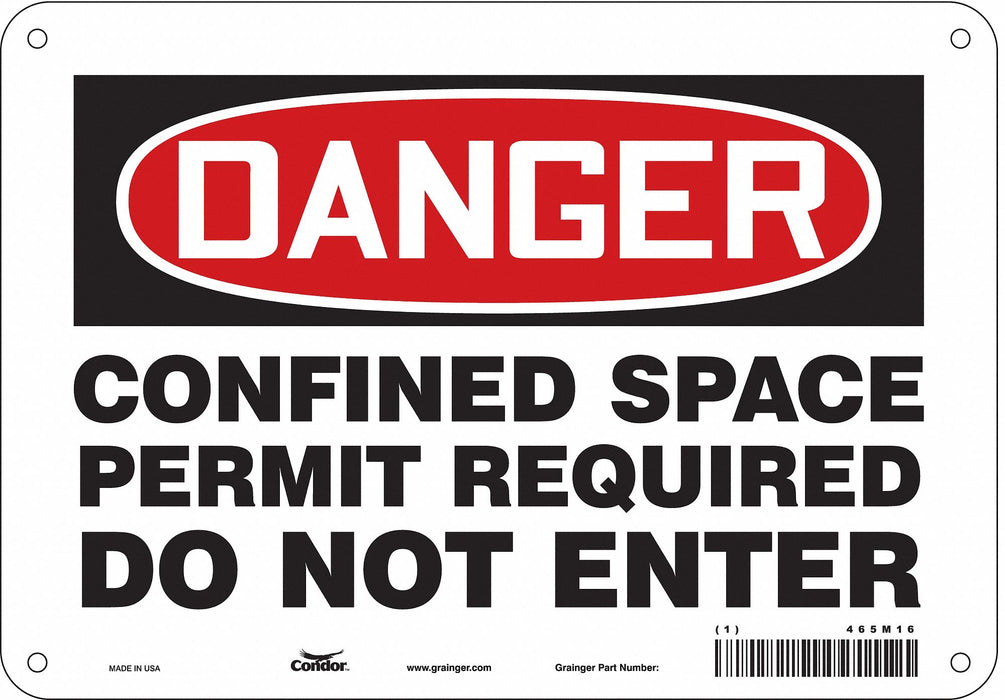 Safety Sign 7 in x 10 in Aluminum