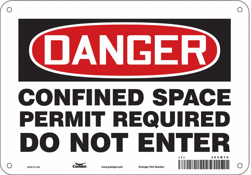 Safety Sign 7 in x 10 in Aluminum