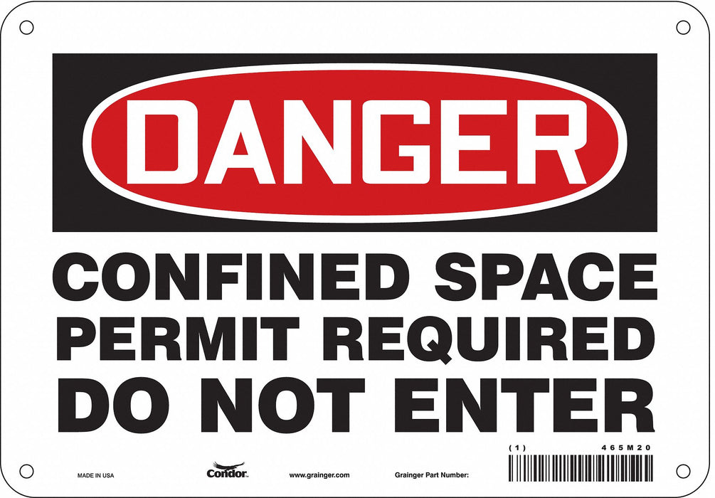 Safety Sign 7 inx10 in Polyethylene