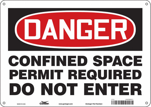 Safety Sign 10 inx14 in Polyethylene