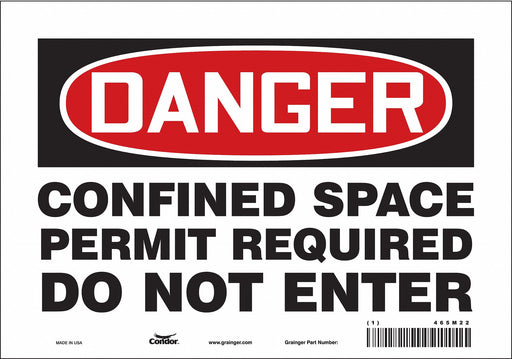 Safety Sign 7 inx10 in Vinyl