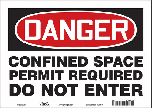 Safety Sign 10 inx14 in Vinyl