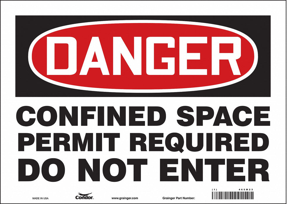 Safety Sign 10 inx14 in Vinyl