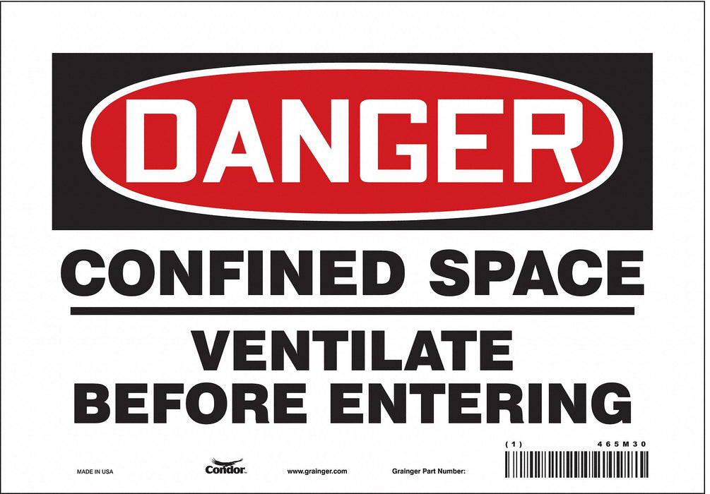 Safety Sign 7 in x 10 in Vinyl