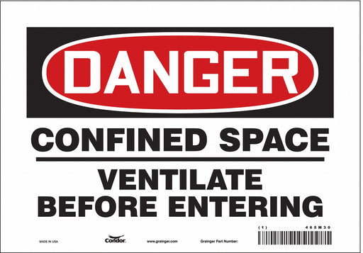 Safety Sign 7 in x 10 in Vinyl