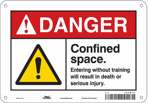 Safety Sign 7 in x 10 in Polyethylene