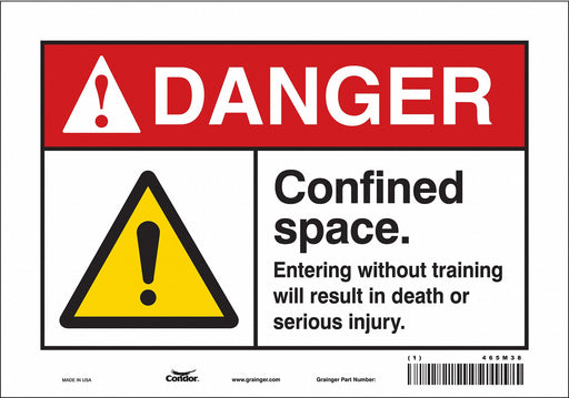 Safety Sign 7 inx10 in Vinyl