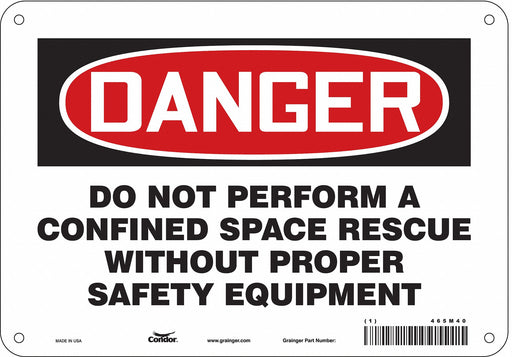 Safety Sign 7 in x 10 in Aluminum