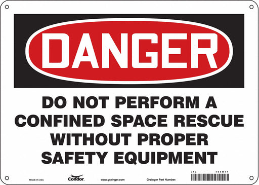 Safety Sign 10 inx14 in Aluminum