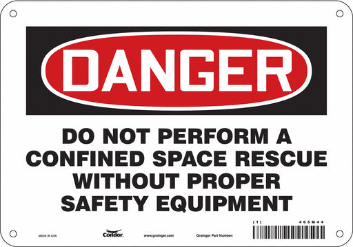 Safety Sign 7 in x 10 in Polyethylene