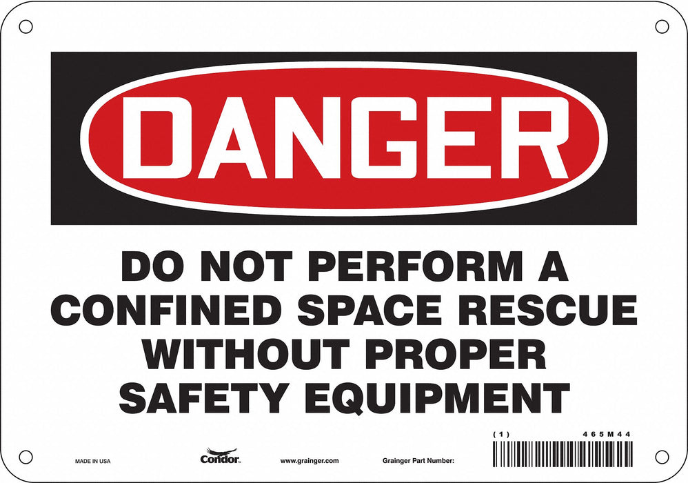 Safety Sign 7 in x 10 in Polyethylene