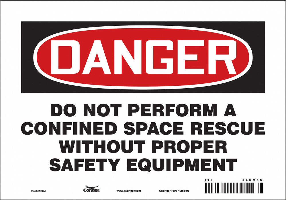 Safety Sign 7 in x 10 in Vinyl
