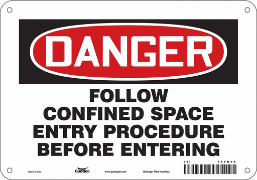 Safety Sign 7 in x 10 in Aluminum