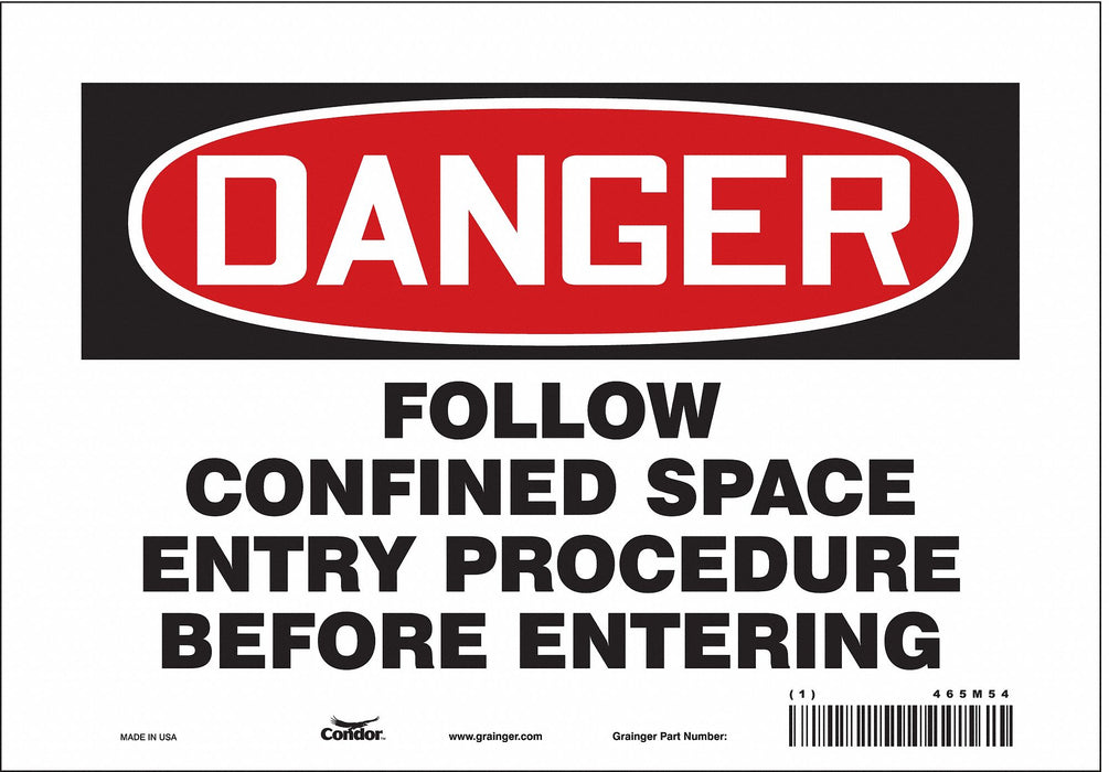 Safety Sign 7 inx10 in Vinyl