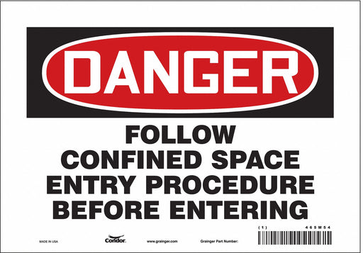 Safety Sign 7 inx10 in Vinyl