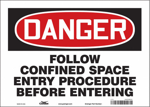 Safety Sign 10 inx14 in Vinyl