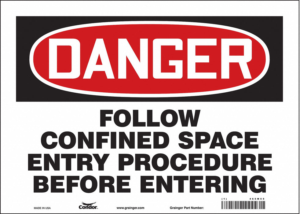 Safety Sign 10 inx14 in Vinyl
