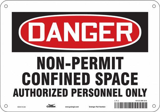 Safety Sign 7 in x 10 in Aluminum