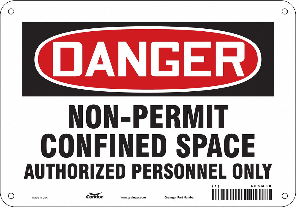 Safety Sign 7 inx10 in Polyethylene