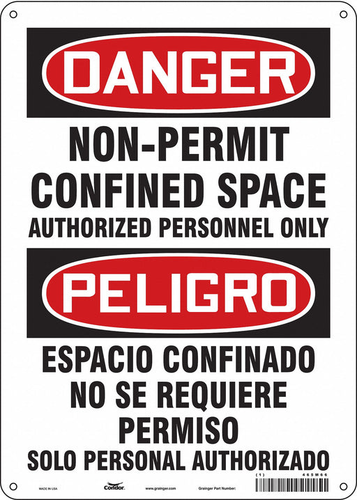 Safety Sign 14 inx10 in Aluminum