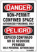 Safety Sign 14 in x 10 in Polyethylene