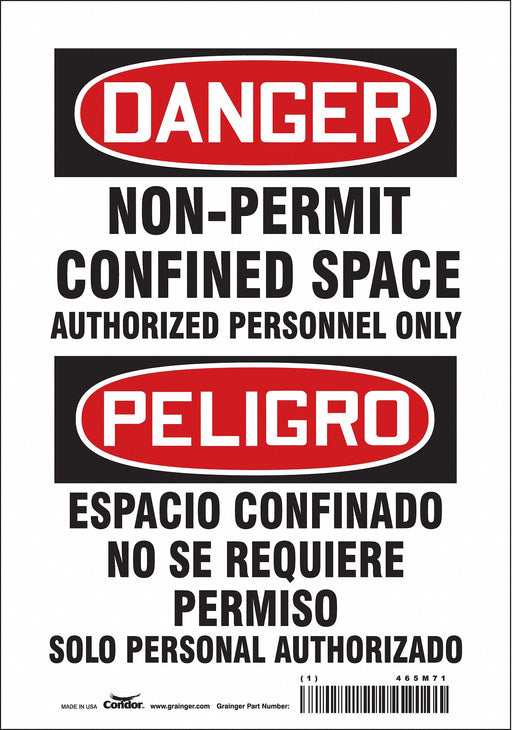 Safety Sign 10 inx7 in Vinyl