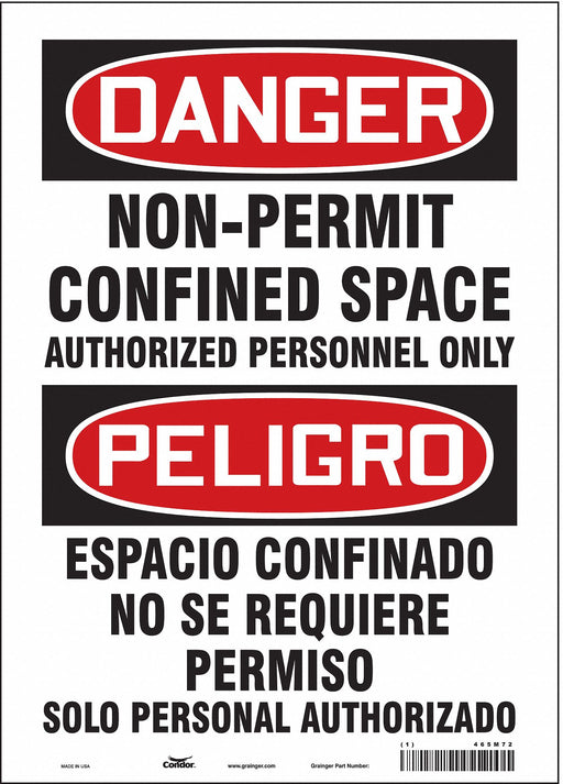 Safety Sign 14 inx10 in Vinyl