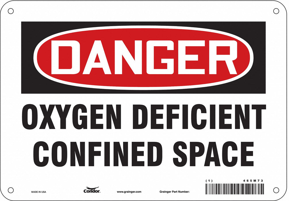 Safety Sign 7 in x 10 in Aluminum
