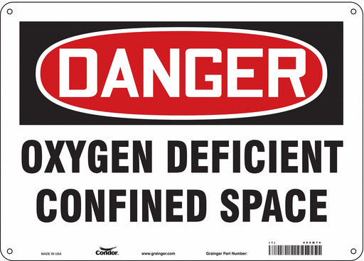 Safety Sign 10 in x 14 in Aluminum