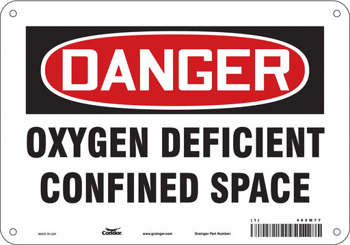 Safety Sign 7 in x 10 in Polyethylene