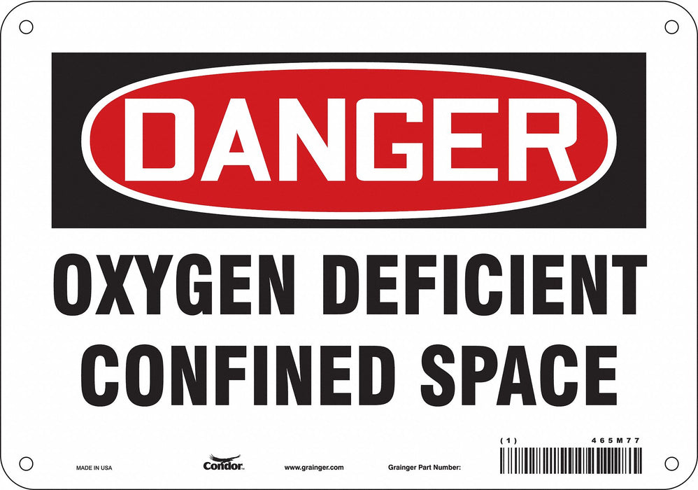 Safety Sign 7 in x 10 in Polyethylene