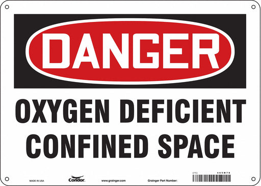 Safety Sign 10 in x 14 in Polyethylene