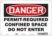 J6941 Safety Sign 7 in x 10 in Aluminum