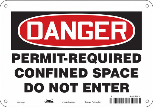 J6941 Safety Sign 7 in x 10 in Aluminum